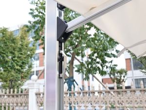 Sombrilla Moderna Impermeable Anti-UV de 3x3m con Elevación a Gas, Base de Aluminio, para Uso en Hoteles y Exteriores (Varilla de 3mm, Tubo de 1.8mm y 1mm) - Product Image 2