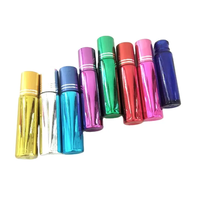 10ml High-grade Colorful UV Coated Roller Empty Glass Bottles for Essential Oil and Perfume
