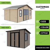 Abri de jardin en panneaux WPC durables sur mesure, grande capacité, pour le rangement d'outils d'extérieur, prix d'usine