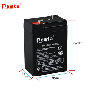 NEATA 6v 4ah 7ah 8ah Ventil geregelte wiederauf ladbare Batterie Speicher Gel Batterie