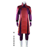 Disfraz de Cosplay de Anime Ninja Uchiha Madara, Conjunto Completo de Fibra de Poliéster para Adultos