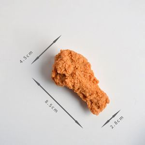 Porte-clés alimentaire de simulation : Frites, Nuggets de poulet, Cuisse et aile de poulet frites. Pendentif, jouet pour enfants, porte-clés promotionnel Kawaii poulet. - Product Image 6