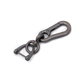 <b>Car</b> Keychain Zinc Alloy Horseshoe Buckle Detachable Creative Chrome Plated Matte Finish - Product Image 3