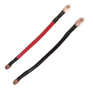 Kabel baterai ekstra fleksibel PVC 50mm2 kabel baterai tembaga dengan Terminal konektor Lug 1/0 lubang AWG 8mm