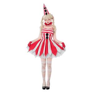 Costume de Clown Maléfique de Cirque pour Halloween, Robe Rouge pour Femme, Tenue de Cosplay Effrayante pour Fête à Thème Horreur et Jeu de Rôle - Product Image 3
