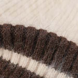 Chapeau en laine chaud d'automne et d'hiver de haute qualité en <span class=keywords><strong>fourrure</strong></span> de lapin mélangée tricotée assortie aux couleurs - Product Image 2