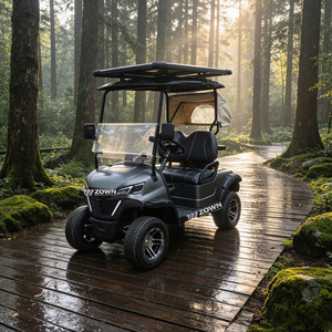 Carrito de Golf Eléctrico Orientado a la Comodidad, Asientos Acolchados Suaves, Estructura de Chasis Estable, Carrito de Golf de 4 Ruedas para Resort, Mansión o Área Escénica - Product Image 1