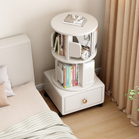 Étagère rotative en gros avec tiroir et roulettes pour le rangement de la chambre d'enfant