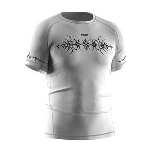 T-shirt de protection anti-UV pour homme en tissu mesh à motif crâne - Léger, séchage rapide, idéal pour le MMA, le BJJ, le surf et le fitness - Product Image 4