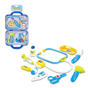 Kit médico de plástico realista para niños, <span class=keywords><strong>juego</strong></span> de médicos para <span class=keywords><strong>juego</strong></span> de rol, juguete de aprendizaje interactivo para padres e hijos, 9 Uds. - Product Image 5