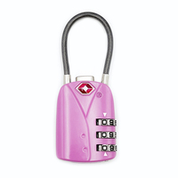 Cadenas de sécurité professionnel pour valise de voyage avec câble TSA et code à 3 chiffres pour sac