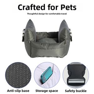 Tragbares Luxus-Hundebett Haustier-Autobett Atmungsaktiv Waschbar Komfort-Reisebett für Kleintiere Rechteckige Form Kartonverpackt - Product Image 4