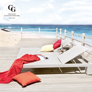 Sol, playa de mimbre de <span class=keywords><strong>tumbona</strong></span> de playa <span class=keywords><strong>tumbona</strong></span> <span class=keywords><strong>con</strong></span> <span class=keywords><strong>ruedas</strong></span> de sol paraguas Chaise Lounge de aluminio - Product Image 2