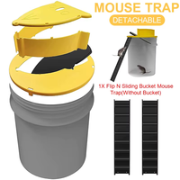 Piège à souris en forme de seau avec couvercle en PP, attrape-rongeurs détachable pour garage, patio, poulailler