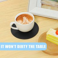 Sous-verres ronds en silicone personnalisables avec logo pour entrepôt, tasses à thé, boissons, et tapis de tasse en PVC souple pour albums