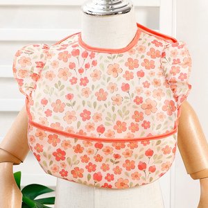 OEM/ODM 아기 민소매 유니섹스 턱받이, 어린이 방수 턱받이, 포켓이 있는 유아용 앞치마, 맞춤 서비스 지원 - Product Image 5