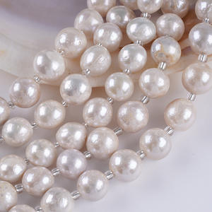 Perles rondes Edison en gros, 18 cm, 12-14 mm, perles d'eau douce naturelles cultivées, pour collier et bracelet DIY - Product Image 1