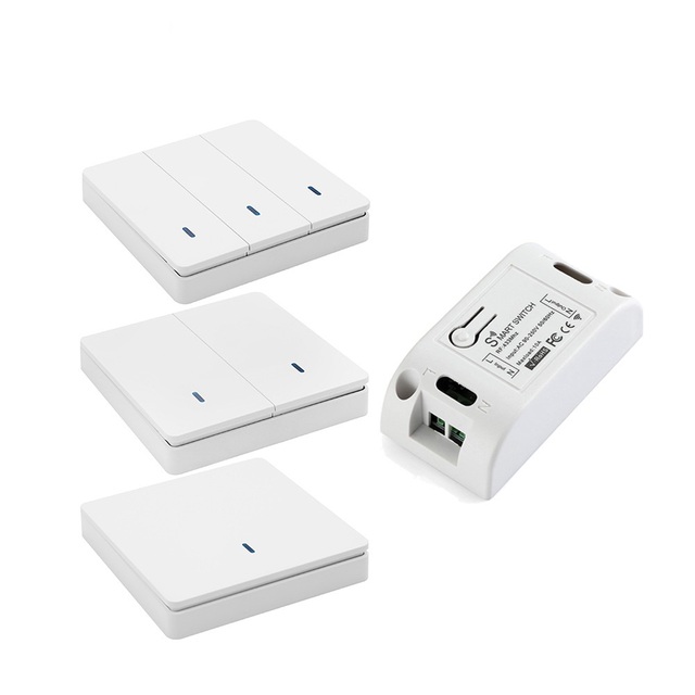 WiFi Receiver Switch Light AC 110V 220V Wall DIY Remote Control Smart Home Relay Timer RF 433Mhz