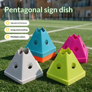 <span class=keywords><strong>Cono</strong></span> de Entrenamiento de Fútbol Naili, Disco Marcador de PE en Forma de Flor <span class=keywords><strong>Pentagonal</strong></span> con Orificios, Obstáculo de Agilidad, Equipo Deportivo - Product Image 2