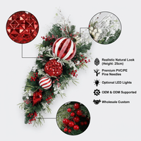 Décorations de Noël en forme de larme personnalisables, clochettes et guirlandes pour arbre de Noël, guirlandes de Noël pour offrir en cadeau, décoration murale et de fenêtre