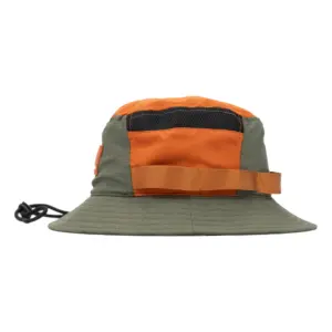 TCAP Custom Quick Dry Polyester PVC Patch Rope Fisherman Bucket Hat