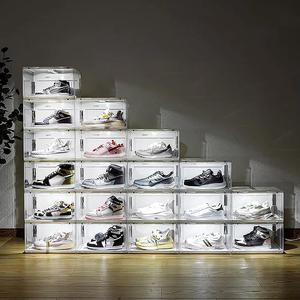 Nouvelle Production Boîte à Chaussures en <span class=keywords><strong>Acrylique</strong></span> Noir, Boîte de Rangement Transparente pour Baskets, Vitrine de Présentation en Plastique pour Chaussures, Article Essentiel pour Chaussures, Vente en Gros - Product Image 5