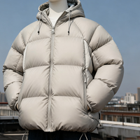 Veste matelassée en duvet personnalisée pour homme avec masque balaclava, style urbain décontracté, vêtements d'hiver européens, protection contre le froid et le vent pour les activités de plein air