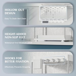 Plateau de rangement double coulissant <span class=keywords><strong>sous</strong></span> l'évier <span class=keywords><strong>Organisateur</strong></span> d'armoires de cuisine et de salle de bain en plastique avec caractéristiques de comptoir - Product Image 6