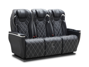 Sièges arrière en cuir Nappa noir avec table pliante pour la rénovation intérieure de fourgonnettes MPV, sièges de voiture modifiés MPVBC0061 en cuir pour l'arrière - Product Image 1