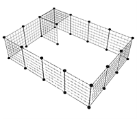 Offre Spéciale : Parc pour Chien Moderne DIY en Fer Solide avec Clôture en Filet – Enclos Sûr pour Animaux de Compagnie (Chats et Petits Animaux) pour Jeux Intérieurs