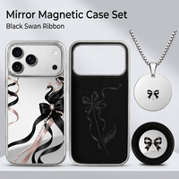 Coque de téléphone personnalisée effet miroir motif léopard Cherry Cola pour iPhone 18 17 16 15 14 13 Pro Max, protection magnétique, OEM ODM