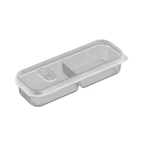 Contenedor Transparente para Almacenamiento de Carne y Verduras, Ecológico, para Refrigerador, Mantiene la Frescura, Caja de Almacenamiento con Compartimentos