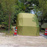 Abri de voiture pliable manuel simple et portable - Abri de stationnement extérieur moderne résistant aux intempéries et imperméable
