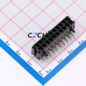 WB300A1H-203P-003 Wire-to-Board Pin Header Bent Lead Through Hole,P=3mm Connector 2x10P 3mm Right Angle Insert Micro-Fit MX 3.0 - Product Image 1
