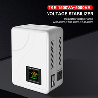 Stabilisateur de tension mural intelligent TKR-5000VA, AVR monophasé, protection intelligente pour les appareils électroniques domestiques et de bureau 220V
