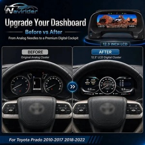 For Land Cruiser Prado 2010-2023 LCD Instrument <b>Digital</b> Dashboard Panel Cluster GPS Speedometer Virtual Cockpit Tachometer <b>Clock</b> - Product Image 3