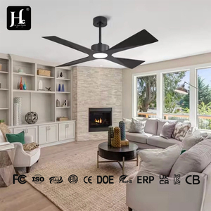 64 inch plastic blade high airflow black dimmable LED <b>ceiling</b> fan with LED <b>lights</b> - Product Image 3