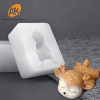 AK 3D Hirschförmige Silikonform für Harzschmuck, Tierseife, Kerzen und Fondant