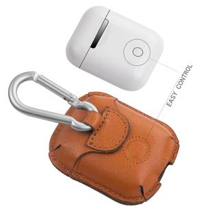Gran <span class=keywords><strong>oferta</strong></span> 2019 Funda de cuero auténtico para Airpod funda a prueba de terremotos inalámbrica - Product Image 3