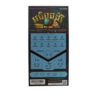 Carte de loterie à gratter avec impression numérique, numéro gagnant, couche holographique, papier à âme noire, pour le Grand Prix Chanceux - Product Image 2