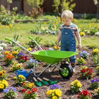 Brouette miniature en métal pour enfants, légère, petite, rose, en vente