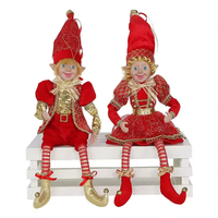 Figurines de Noël Artisanales de Haute Qualité : Elfe Flexible et Vivant, Jouets Spirituels de Noël, Personnage Enfantin Affectueux, Décoration Festive pour la Maison