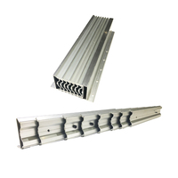 Mécanisme de table extractible multi-pliage de 2200mm Table à manger Glissières de tiroir en argent Rails télescopiques en aluminium pour Table à manger