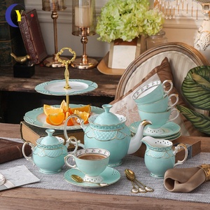 European Luxury <b>Ceramic</b> Coffee Set Modern Nordic Design Simple Bone China Cup Saucer <b>Pot</b> for Afternoon Tea Dinner British Style - Product Image 1