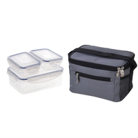 Sac isotherme moderne en plastique pour extérieur, boîte à lunch, conteneur alimentaire hermétique, étanche, réutilisable, avec blocs de glace, peu encombrant et empilable
