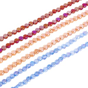 Crystal Beads 8mm Faceted Flat Round Glass For <b>Bracelet</b> Making DIY Jewelry Accessories - Product Image 5
