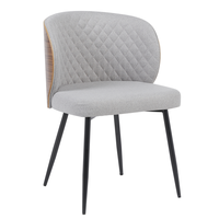 Fauteuil de salon minimaliste rembourré en sherpa avec un tissu en lin doux et résistant et des pieds en bois