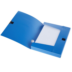 A4 File <b>Box</b> 7.5cm <b>Plastic</b> Document Storage <b>Box</b> Thickened Durable Office Organizer Blue Rectangle Standing Type PP Material - Product Image 4