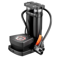 Pompe à pied portable BAIMEI pour vélo avec valve Schrader, en plastique, alliage d'acier et aluminium