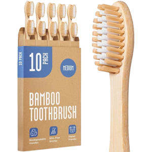 Brosse à dents écologique Yuansheng avec poils en nylon moyens, sans BPA, 100% biodégradable pour adultes - Product Image 4